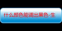 什么颜色能调出黑色-生活常识